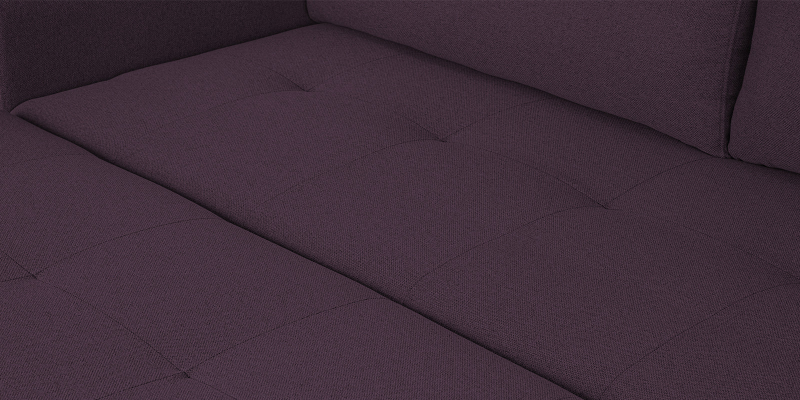 Sigma Fabric 3 Seater Pull Out Sofa Cum Bed In Greek Purple Colour