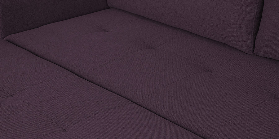 Sigma Fabric 3 Seater Pull Out Sofa Cum Bed In Greek Purple Colour - Febonic Living