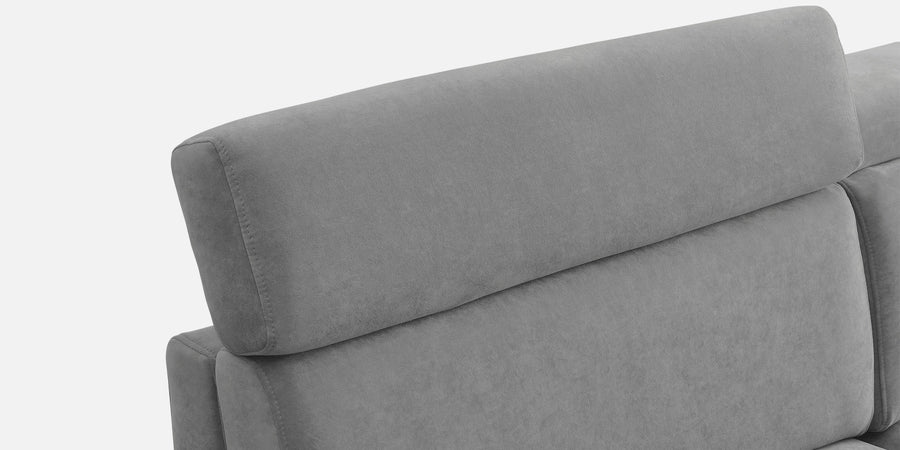 Hiro Fabric 3 Seater Sofa In Smoke Grey Colour - Febonic Living