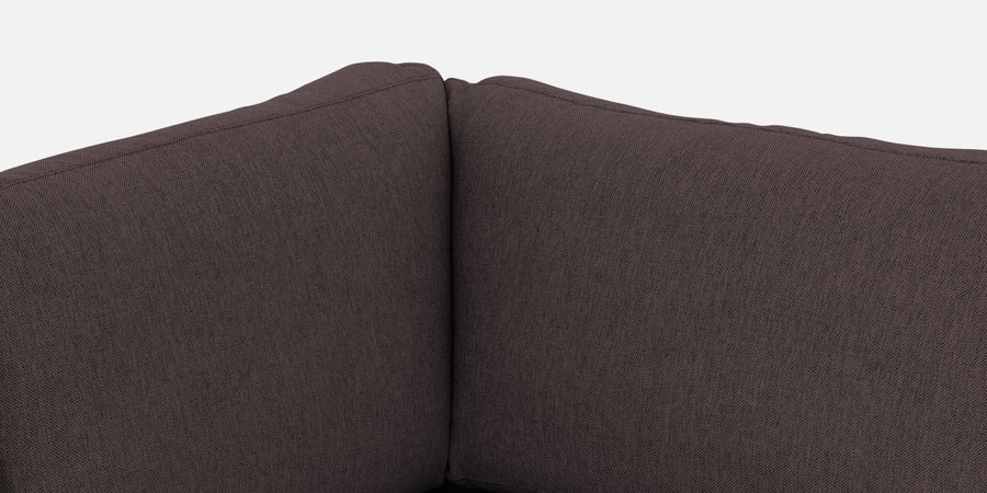 Freedom Velvet 6 Seater Lhs Corner Sofa In Mocha Brown Colour With Ottoman - Febonic Living