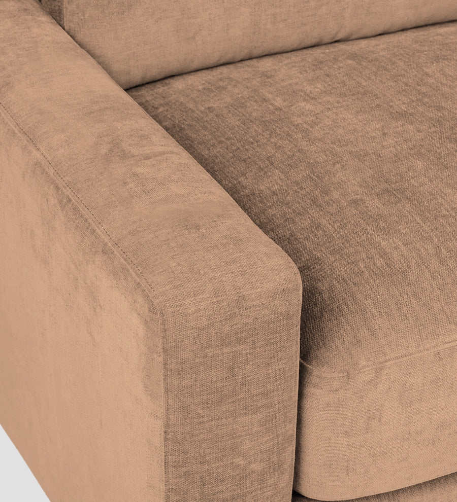 Dara Fabric 1 Seater Sofa In Cosmic Beige Colour - Febonic Living