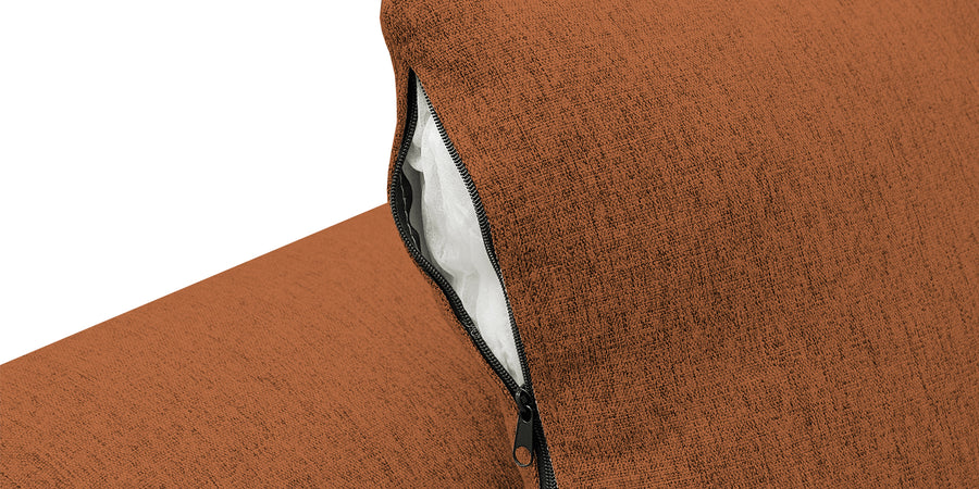 Bony Fabric 3 Seater Convertible Sofa Cum Bed In Safforn Orange Colour - Febonic Living