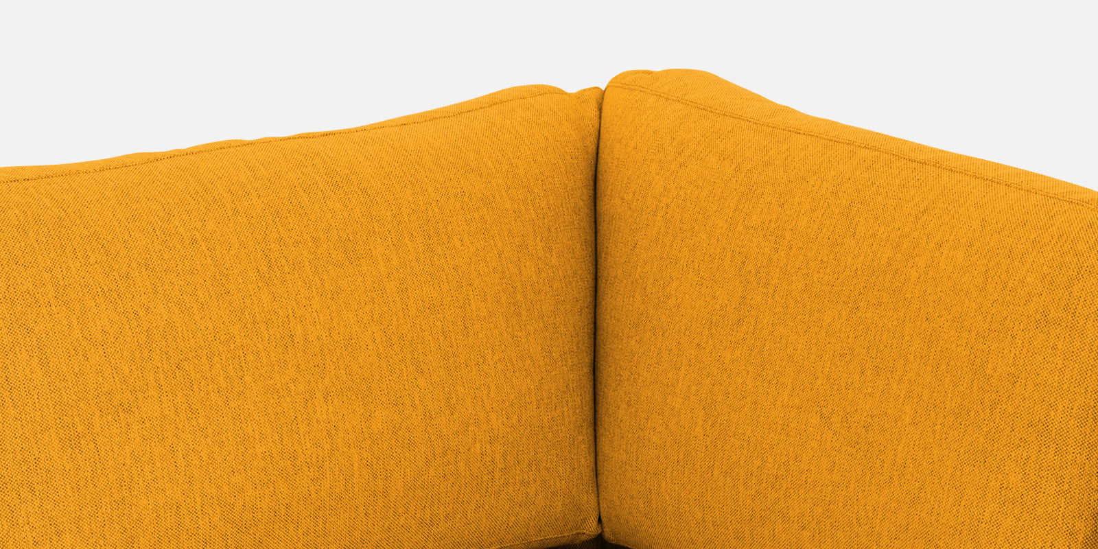 Freedom Velvet 6 Seater RHS Sectional Sofa In Safforn Yellow Colour