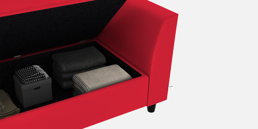 Bristo Velvet 2 Seater Sofa In Ox Blood Maroon Colour With Storage - Febonic Living