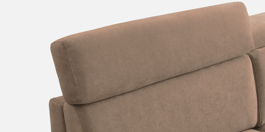 Hiro Fabric 3 Seater Sofa In Wheat Beige Colour - Febonic Living
