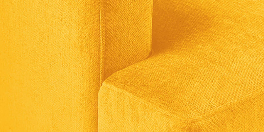 Zoya Fabric 3 Seater Convertible Sofa Cum Bed In Bold Yellow Colour - Febonic Living