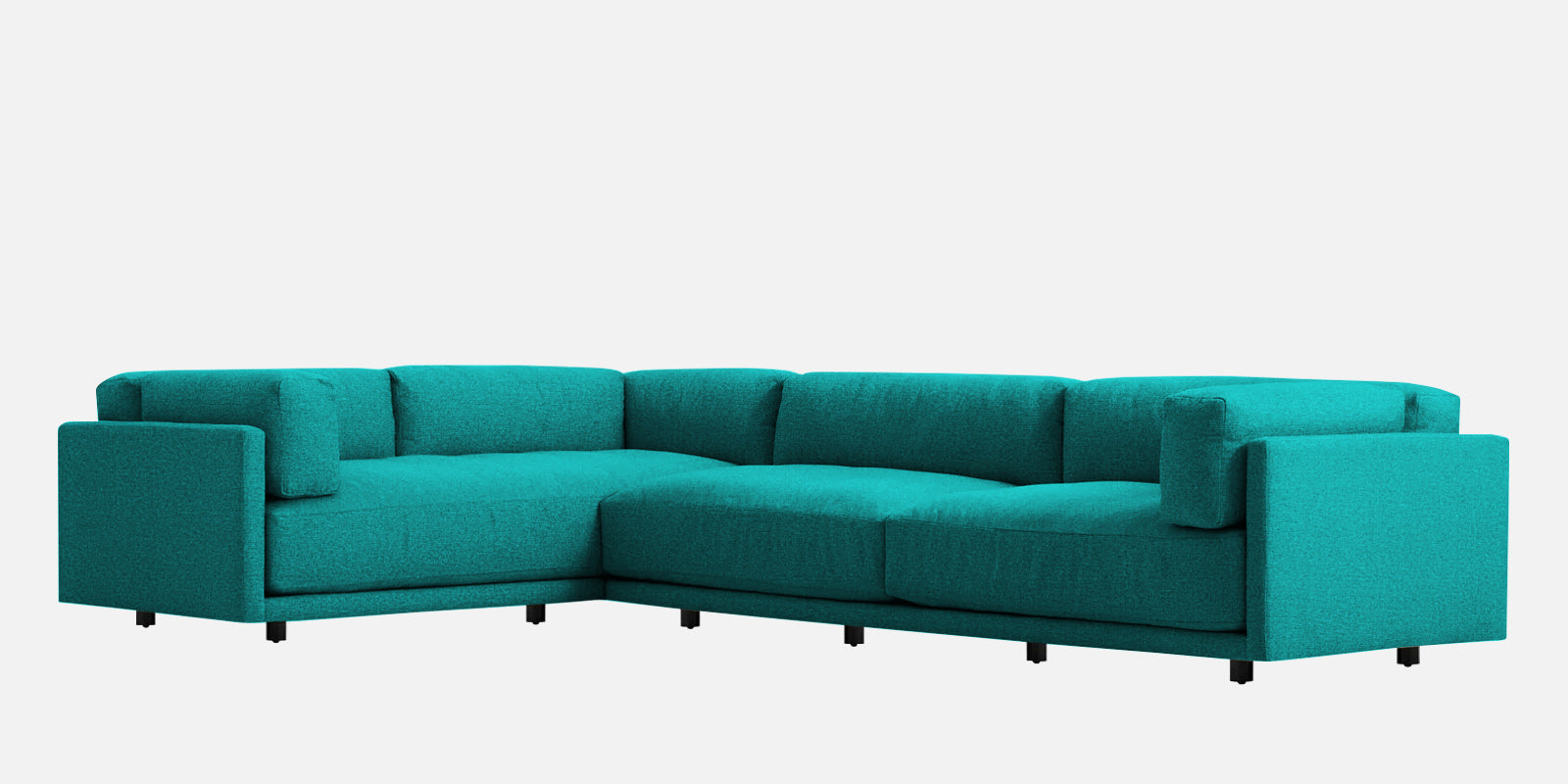 Nixon Fabric 6 Seater RHS Sectional Sofa In Sea Green Colour