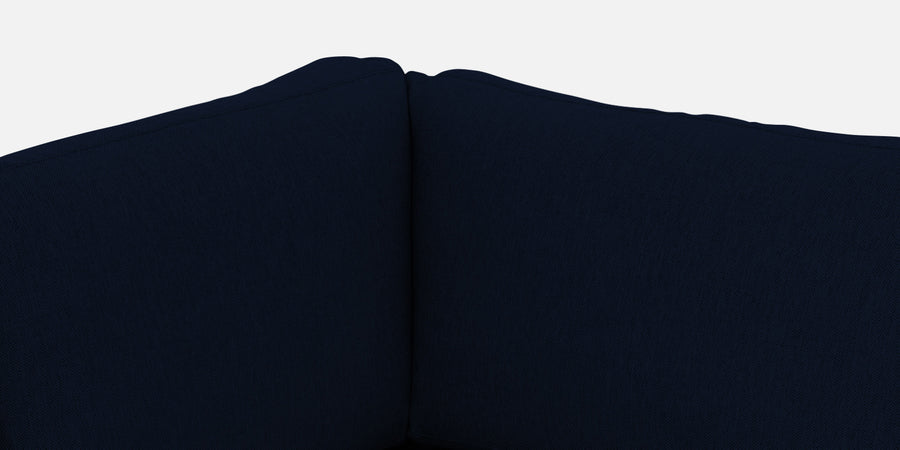 Freedom Velvet 6 Seater Lhs Corner Sofa In Dark Blue Colour With Ottoman - Febonic Living