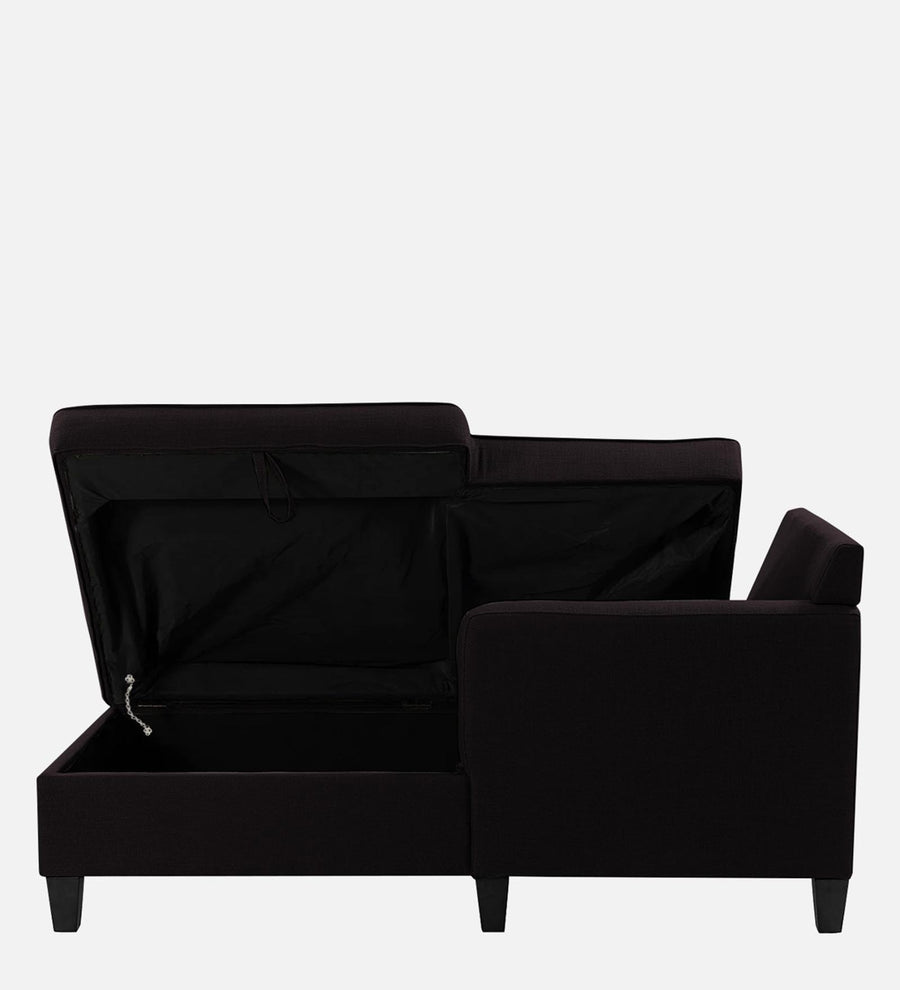 Royee Fabric Rhs Chaise Lounger In Cara Brown Colour With Storage - Febonic Living