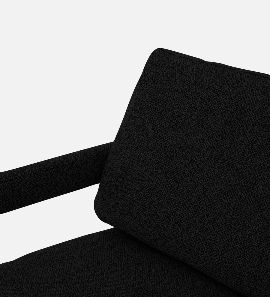 Olsen Fabric Arm Chair In Zed Black Colour - Febonic Living