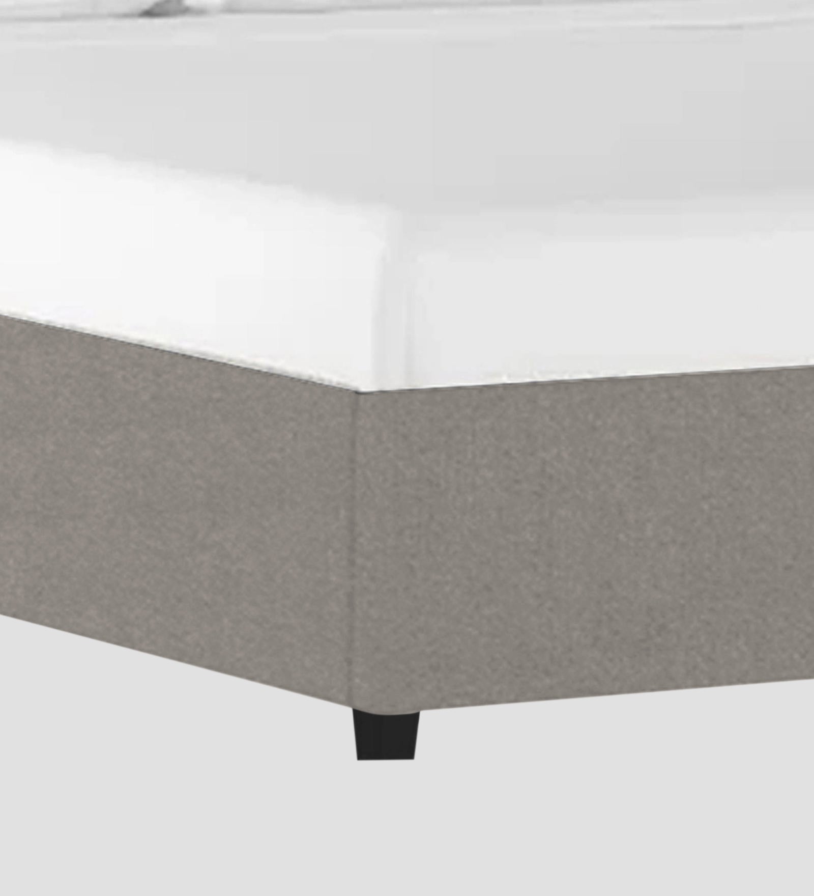 Asyra Velvet Queen Size Bed in Echo Grey Colour With Box Storage