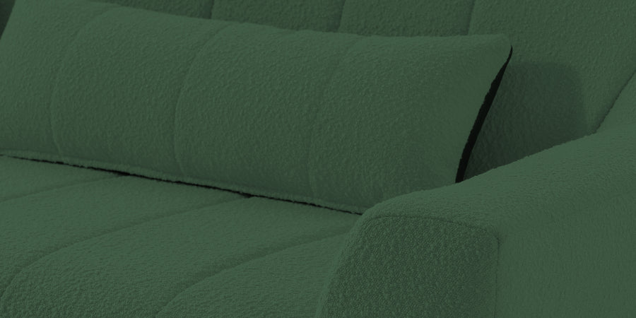 Nesco Boucle Fabric 2 Seater Sofa In Bottle Green Colour - Febonic Living