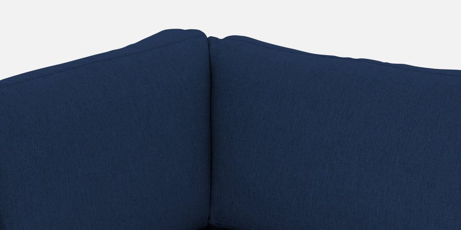Freedom Velvet 6 Seater Lhs Corner Sofa In Imperial Blue Colour With Ottoman - Febonic Living