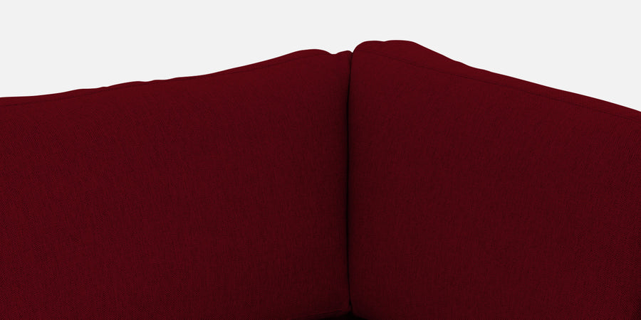 Freedom Velvet 6 Seater Rhs Corner Sofa In Cherry Red Colour With Ottoman - Febonic Living