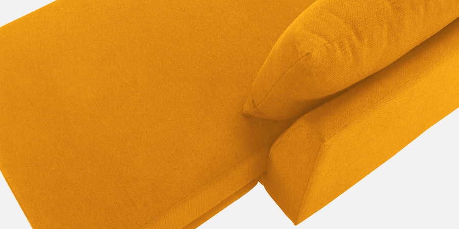 Ira Fabric Rhs 6 Seater Convertible Sofa Cum Bed In Bold Yellow Colour - Febonic Living