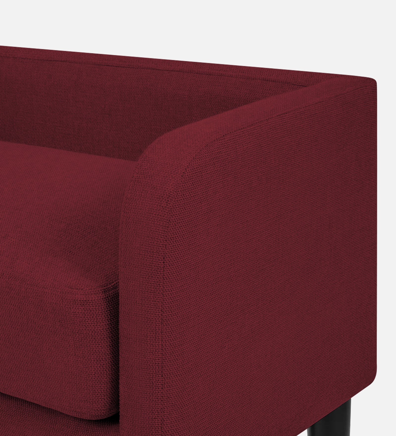 Maya Fabric Bench In Blood Maroon Colour