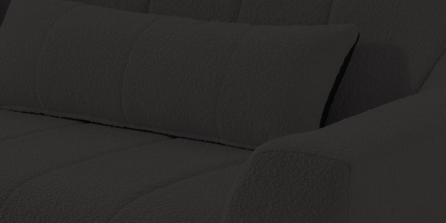 Nesco Boucle Fabric 2 Seater Sofa In Cloud Grey Colour - Febonic Living