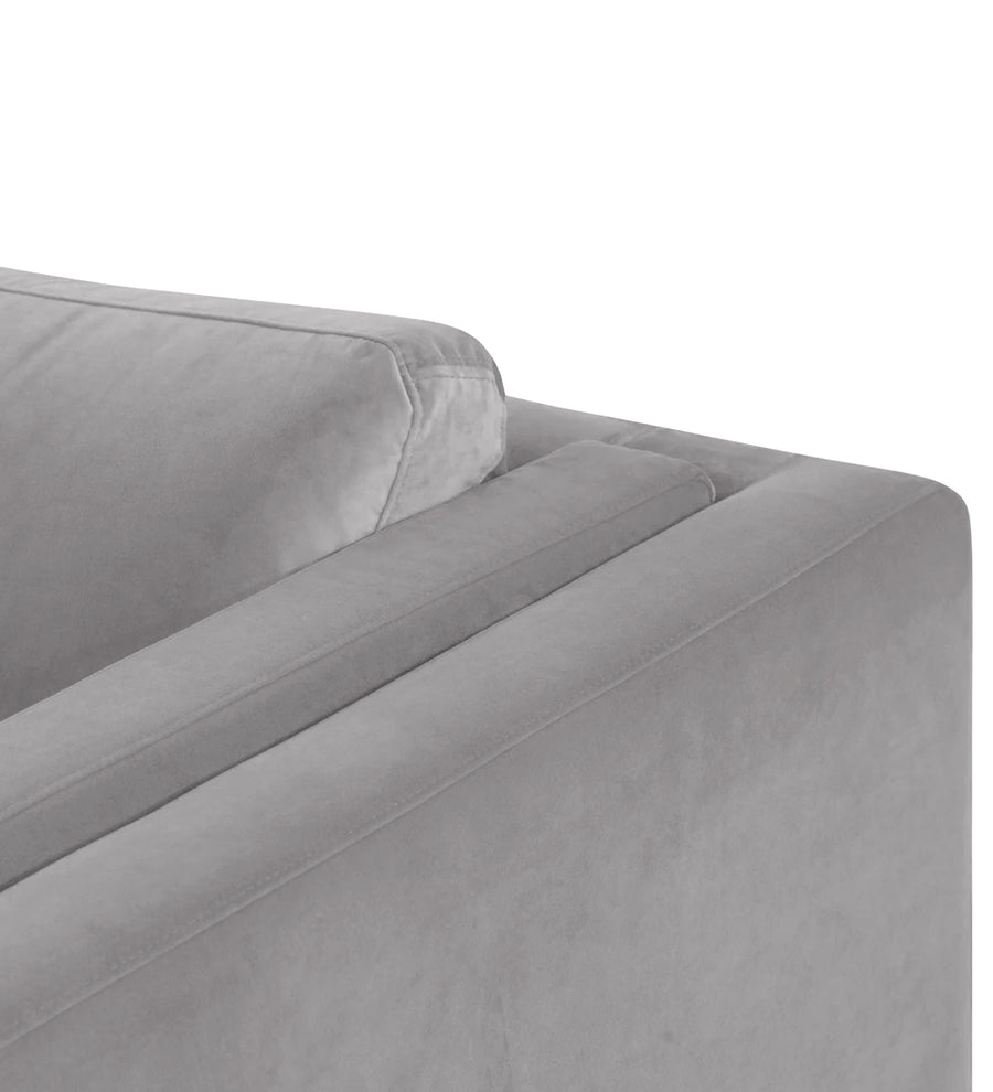 Jasper Velvet 1 Seater Sofa In Concrete Grey Colour - Febonic Living