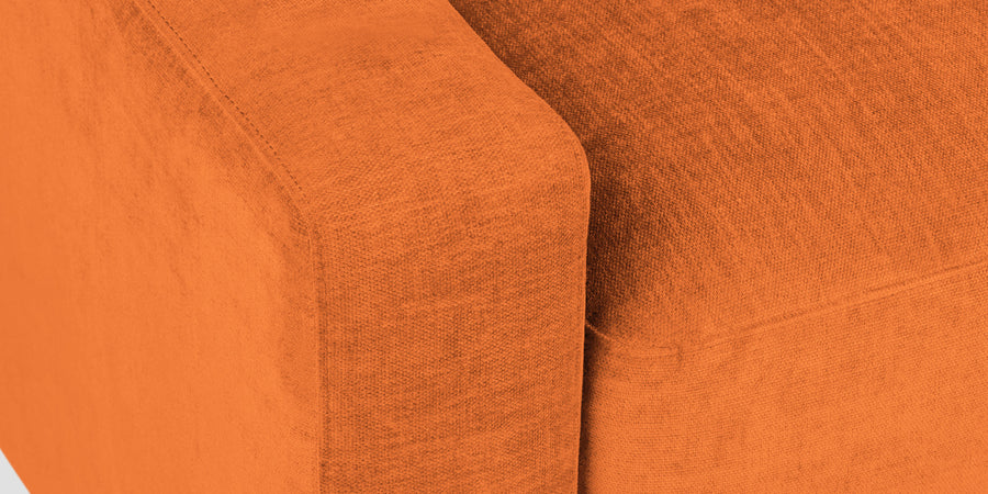 Dara Fabric 3 Seater Sofa In Vivid Orange Colour - Febonic Living