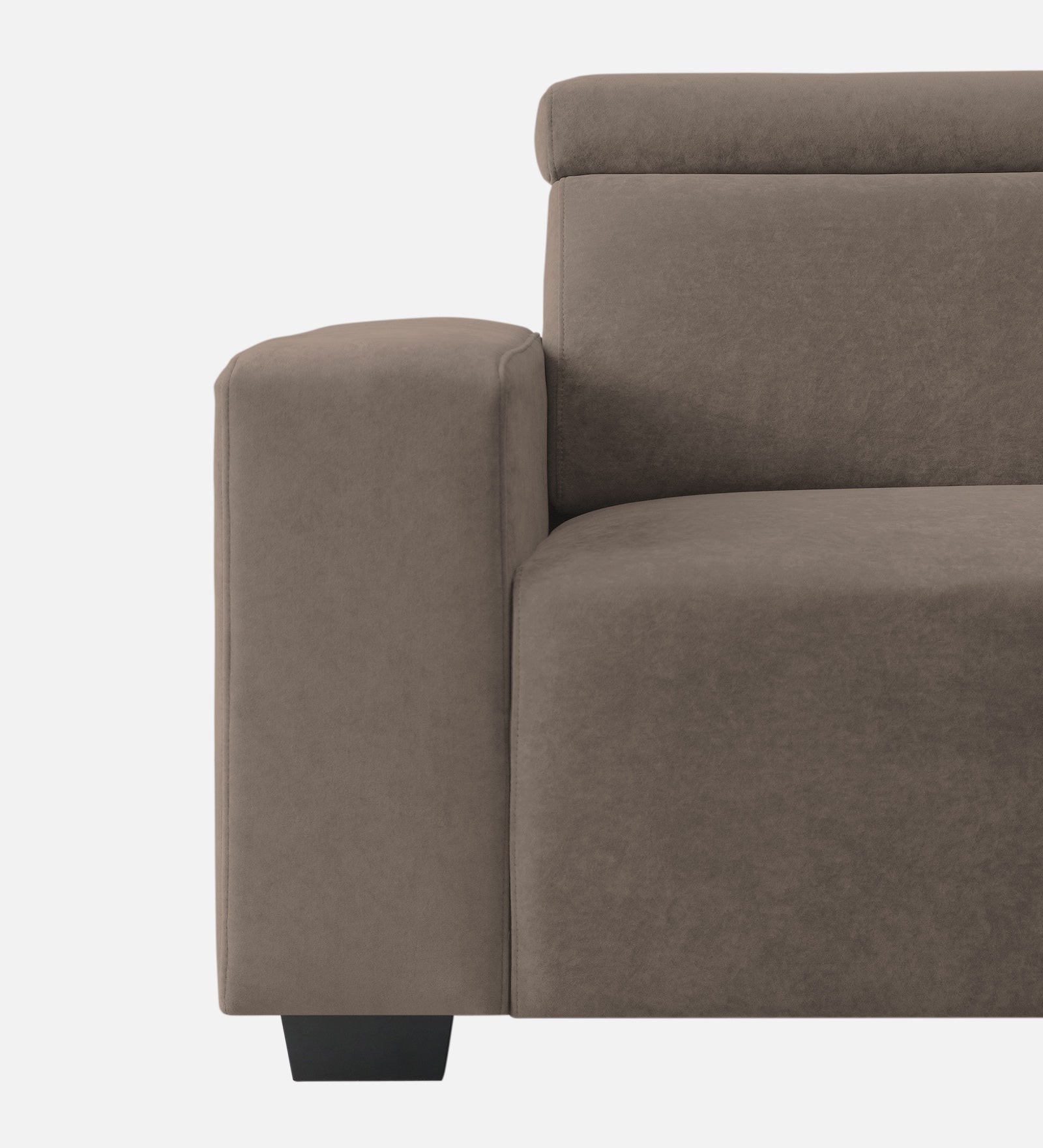 Hiro Fabric 1 Seater Sofa In  Rock Beige Colour - Febonic Living