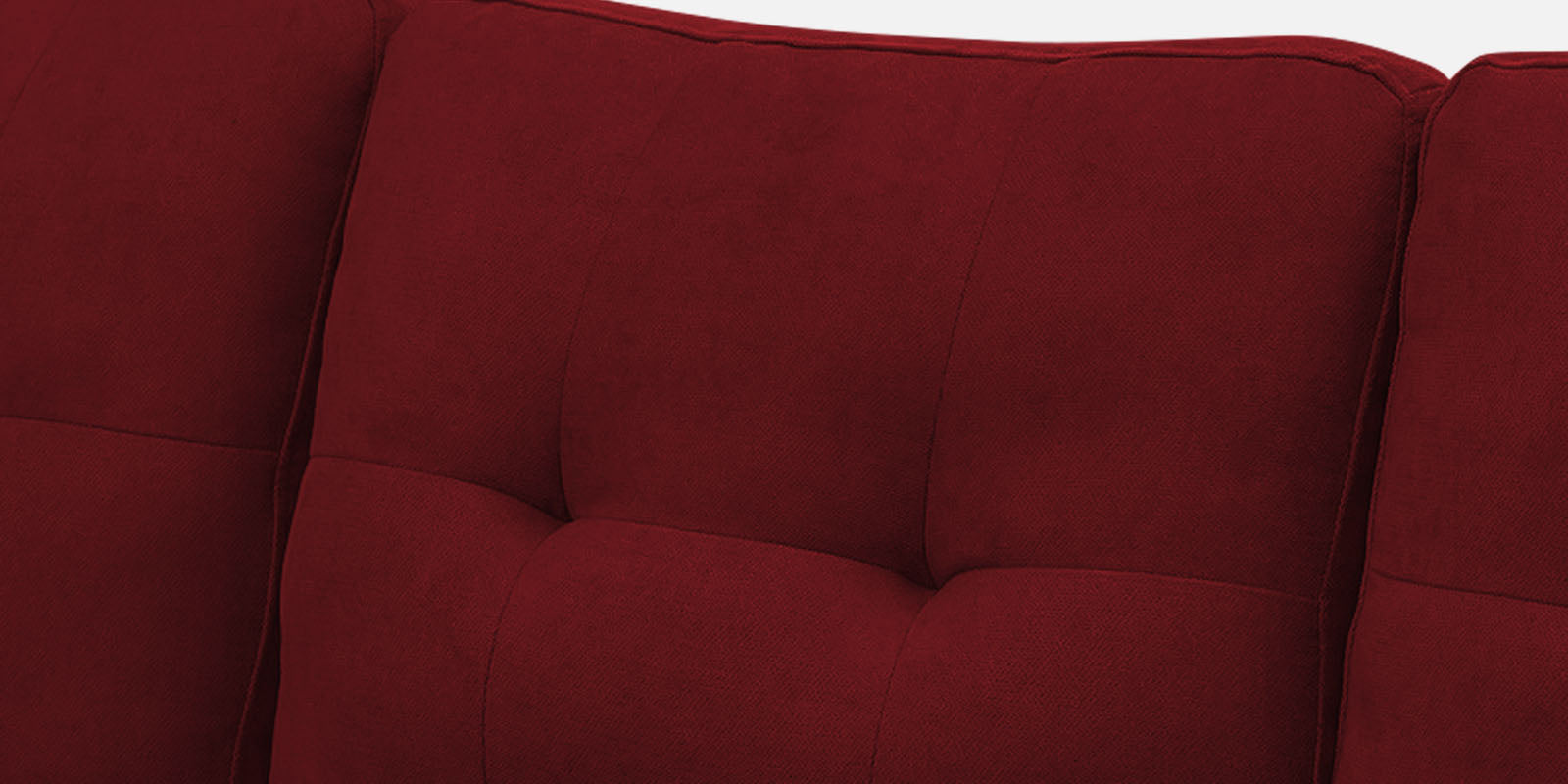 Thomas Fabric RHS Sectional Sofa (2+Lounger) in Blood Maroon Colour