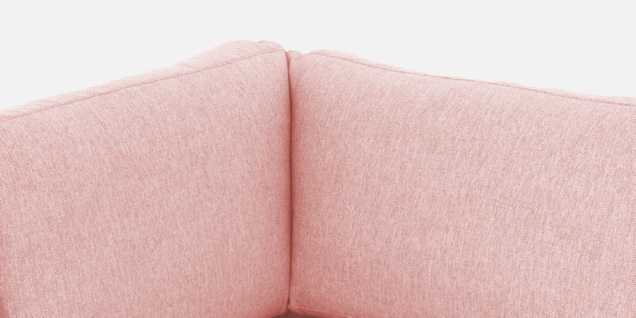 Freedom Velvet 6 Seater Lhs Corner Sofa In Millennial Pink Colour With Ottoman - Febonic Living