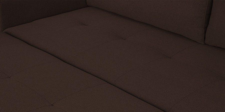 Sigma Fabric 3 Seater Pull Out Sofa Cum Bed In Coffee Brown Colour - Febonic Living
