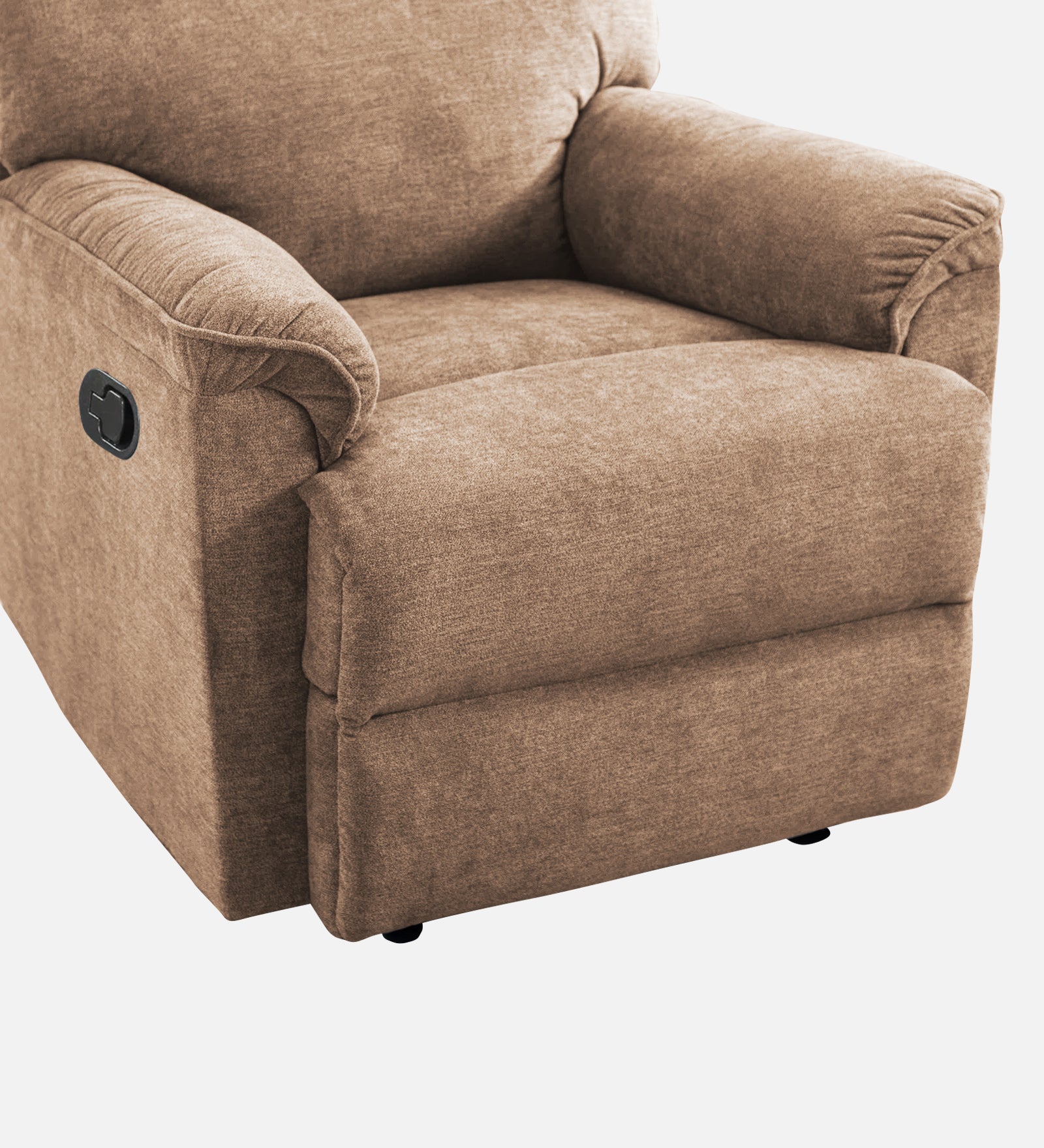 Abby Fabric Manual 1 Seater Recliner In Cookie Beige Colour