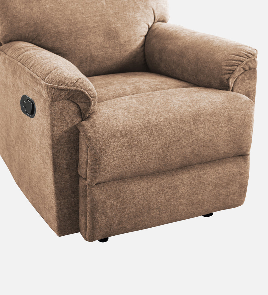 Abby Fabric 1 Seater Motorized Recliner In Cookie Beige Colour - Febonic Living