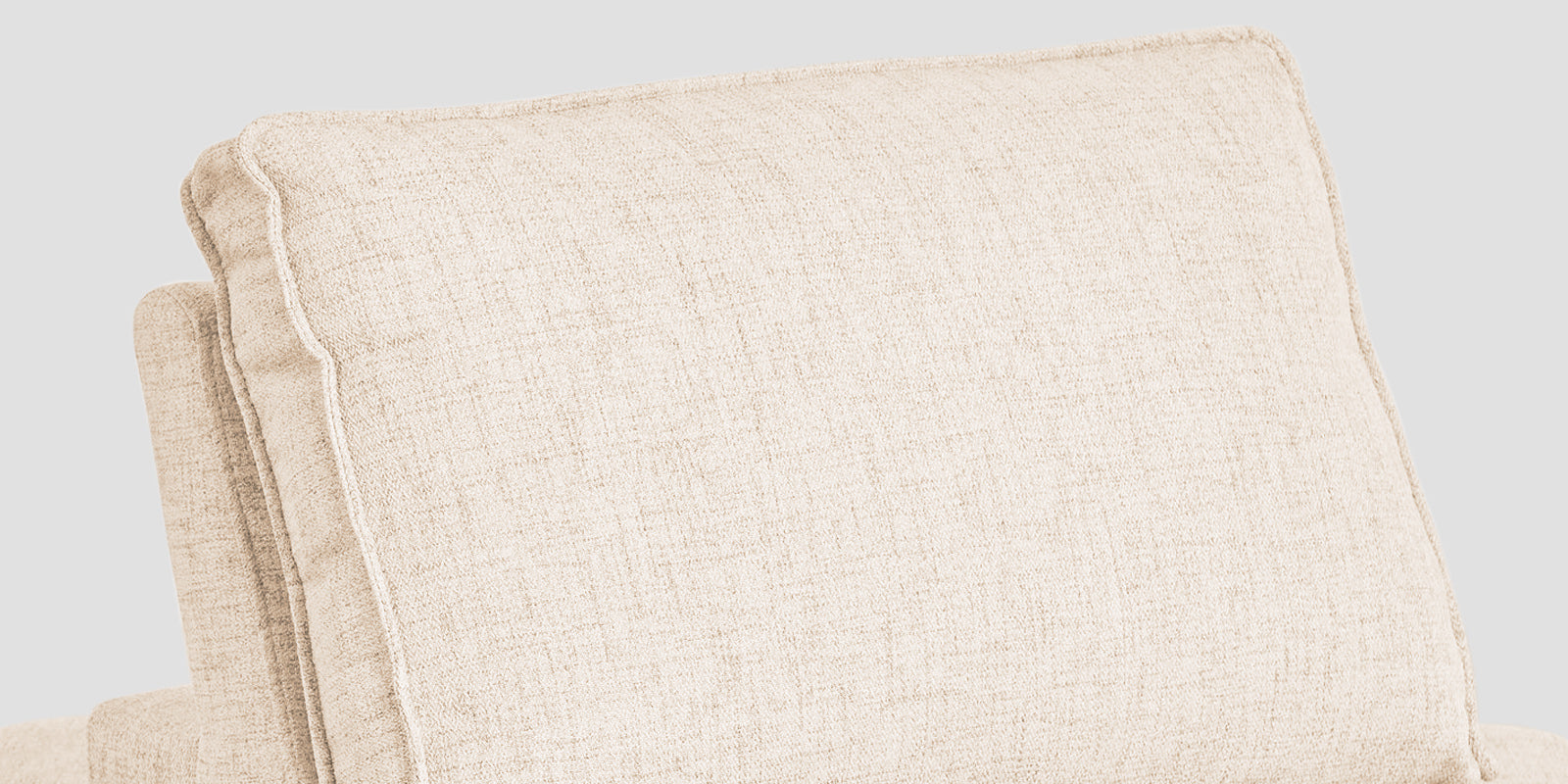 Hiver Fabric Day Bed Sofa In Woom Beige Colour With Back Rest - Febonic Living