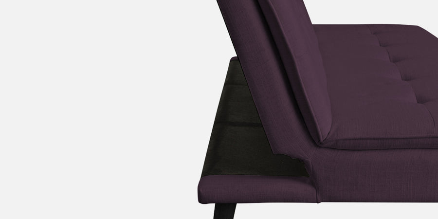 Toner Fabric 3 Seater Convertible Sofa Cum Bed In Greek Purple Colour - Febonic Living