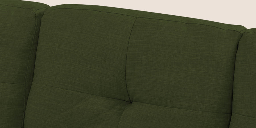 Jody Fabric 3 Seater Pull Out Sofa Cum Bed In Olive Green Colour With Storage - Febonic Living