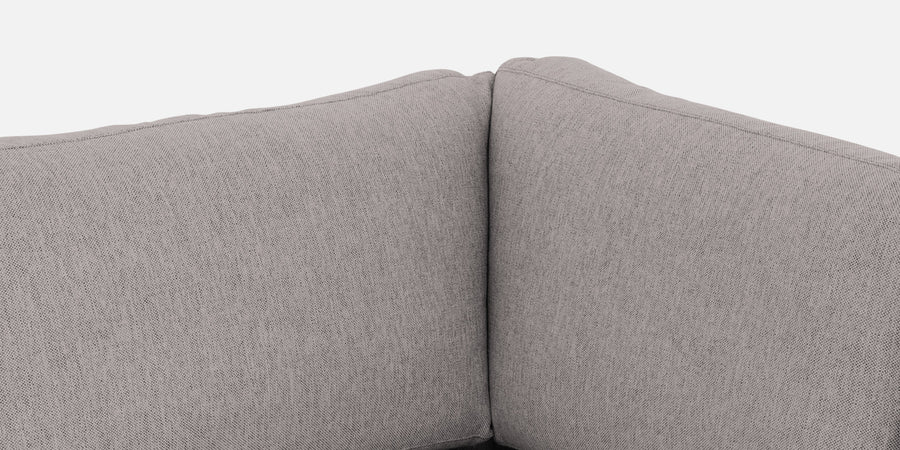 Freedom Velvet 6 Seater Rhs Corner Sofa In Pearl Grey Colour With Ottoman - Febonic Living