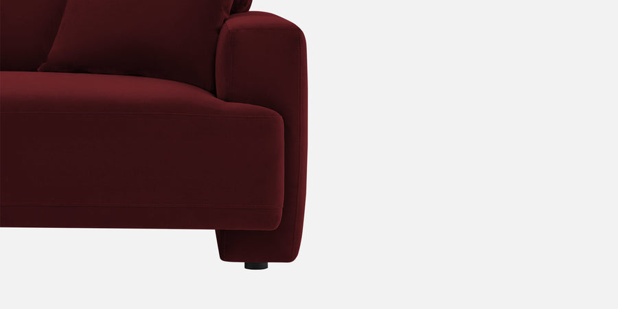 Kosta Velvet 2 Seater Sofa In Dark Maroon Colour - Febonic Living