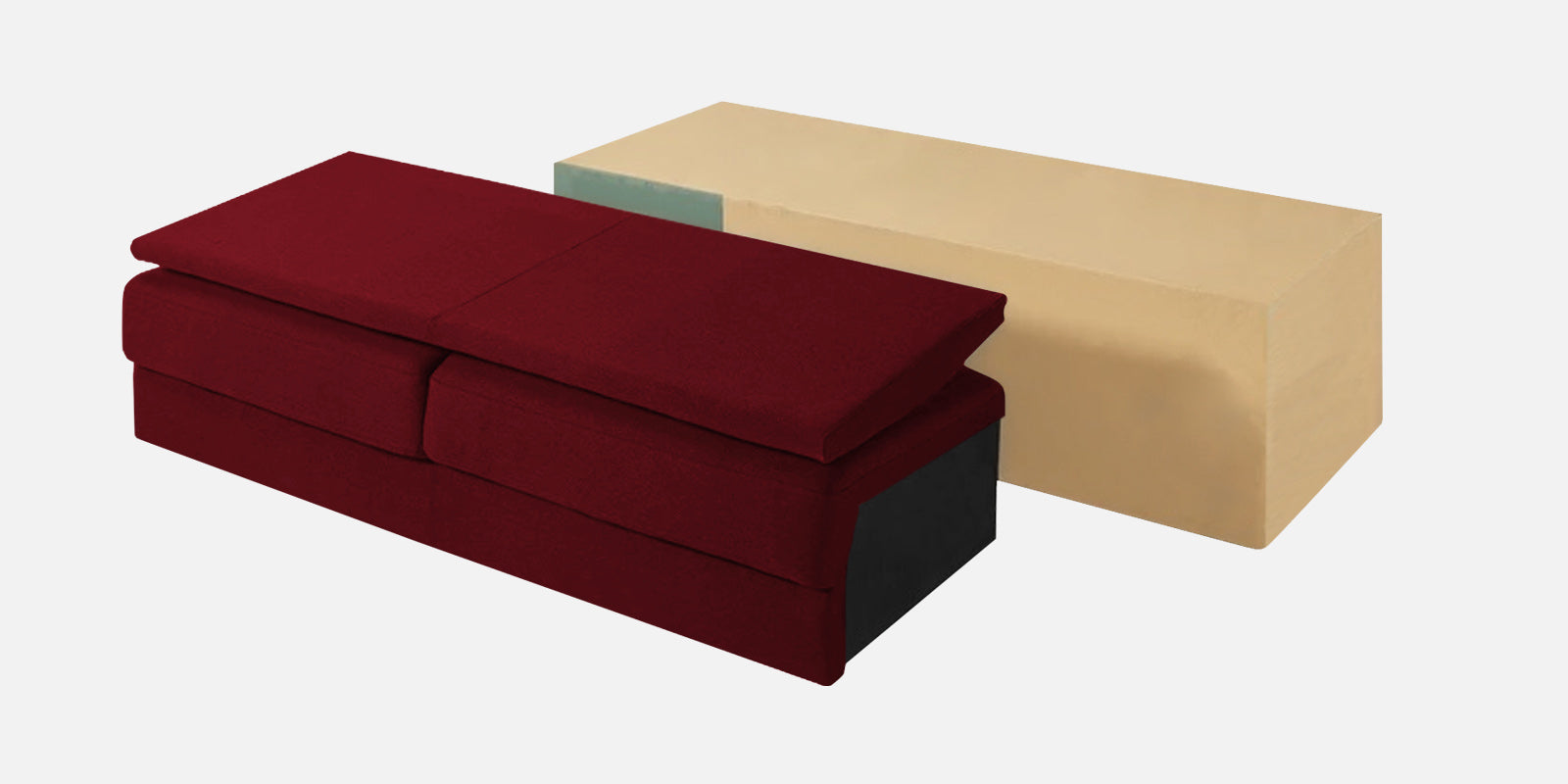 Marq Fabric 3 Seater Sofa in Ruby Red Colour