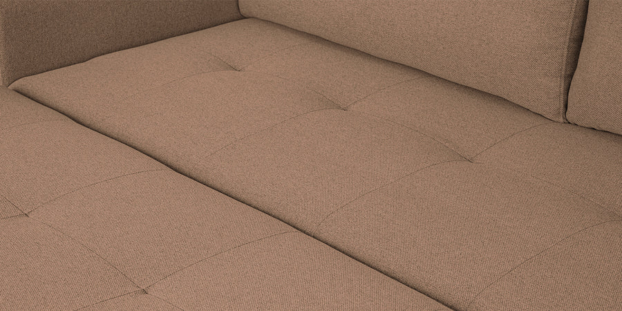 Sigma Fabric 3 Seater Pull Out Sofa Cum Bed In Cosmic Beige Colour - Febonic Living