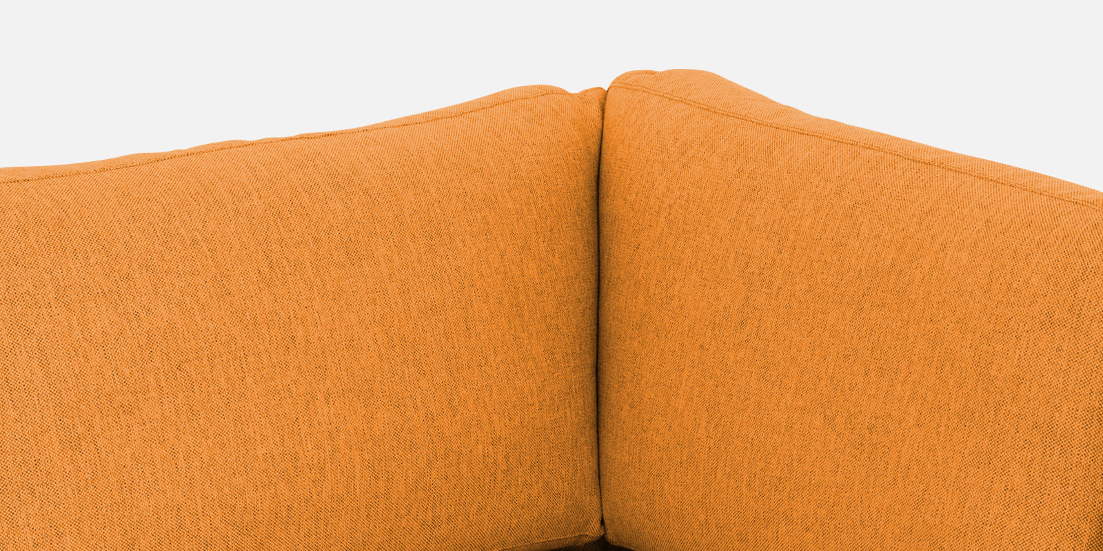 Freedom Velvet 6 Seater RHS Sectional Sofa In Tangerine Orange Colour