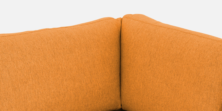 Freedom Velvet 6 Seater Rhs Corner Sofa In Tangerine Orange Colour With Ottoman - Febonic Living