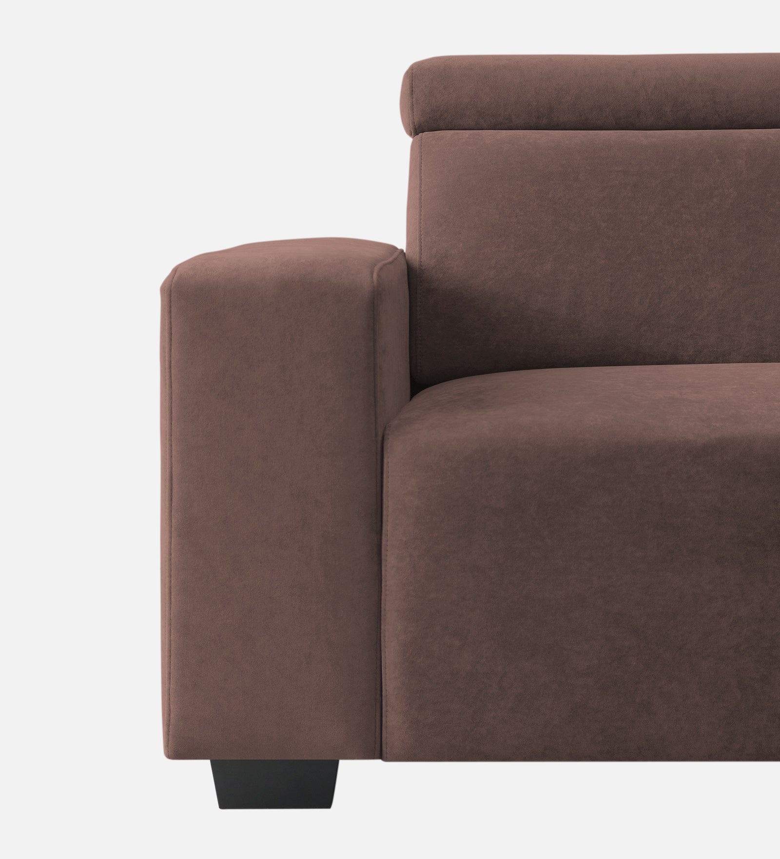 Hiro Fabric 1 Seater Sofa In  Berry Wine Colour - Febonic Living