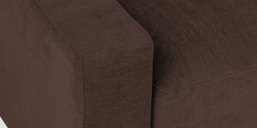 Dara Fabric 3 Seater Sofa In Coffee Brown Colour - Febonic Living