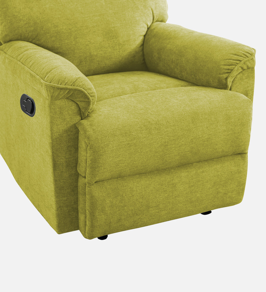 Abby Fabric 1 Seater Motorized Recliner In Parrot Green Colour - Febonic Living
