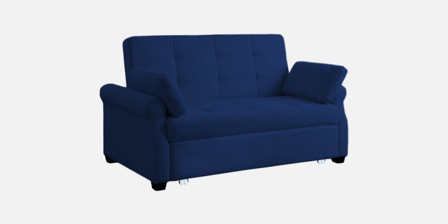 Fornia Fabric 2 Seater Pull Out Sofa Cum Bed In Royal Blue Colour - Febonic Living