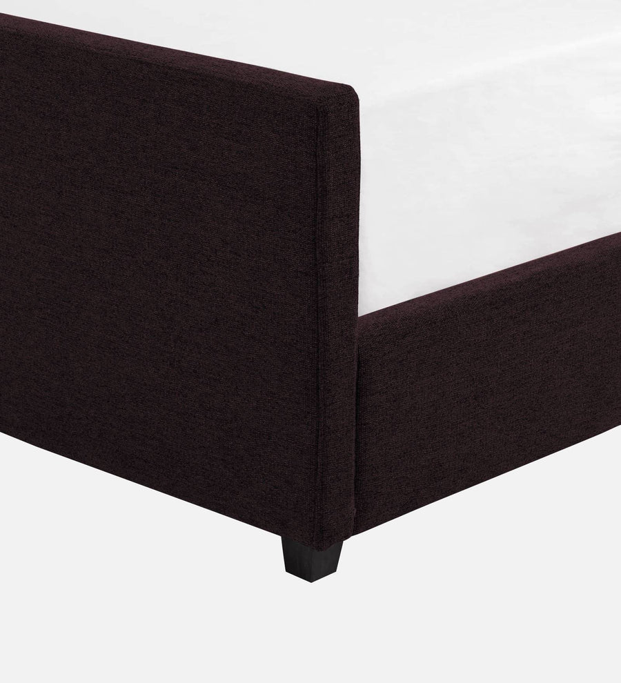 Pollen Fabric Upholstered Queen Size Bed In Cara Brown Colour - Febonic Living