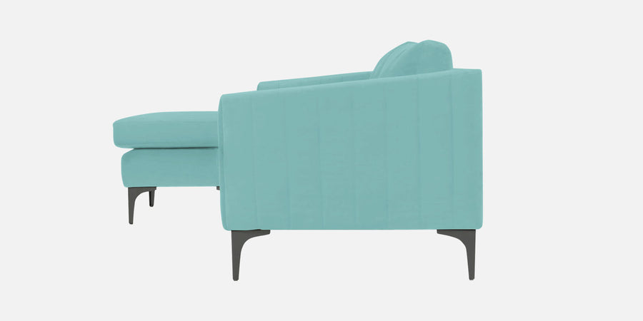 Haru Fabric Rhs Sectional Sofa 3 Lounger In Barmunda Aqua Colour - Febonic Living