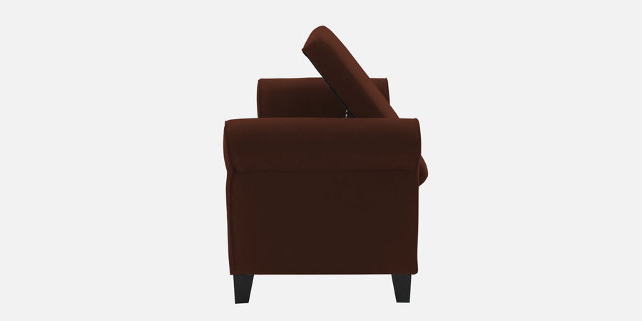 Molo Fabric 3 Seater Recamier In Coffee Brown Colour With Storage - Febonic Living