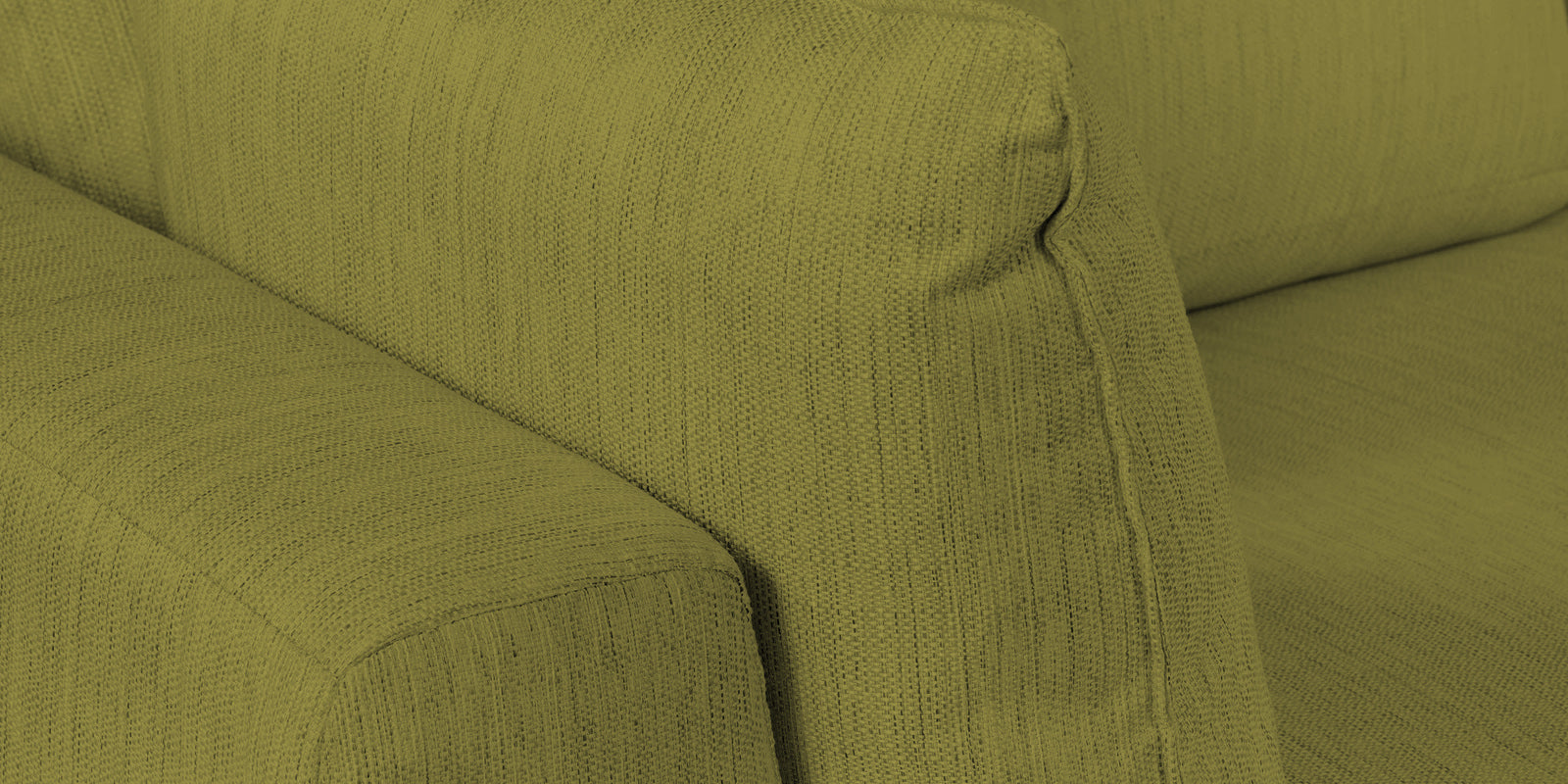 Ziggy Fabric RHS Sectional Sofa (3+Lounger) in Kelly Green Colour