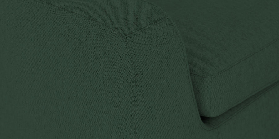 Freedom Velvet 6 Seater Lhs Corner Sofa In Amazon Green Colour With Ottoman - Febonic Living