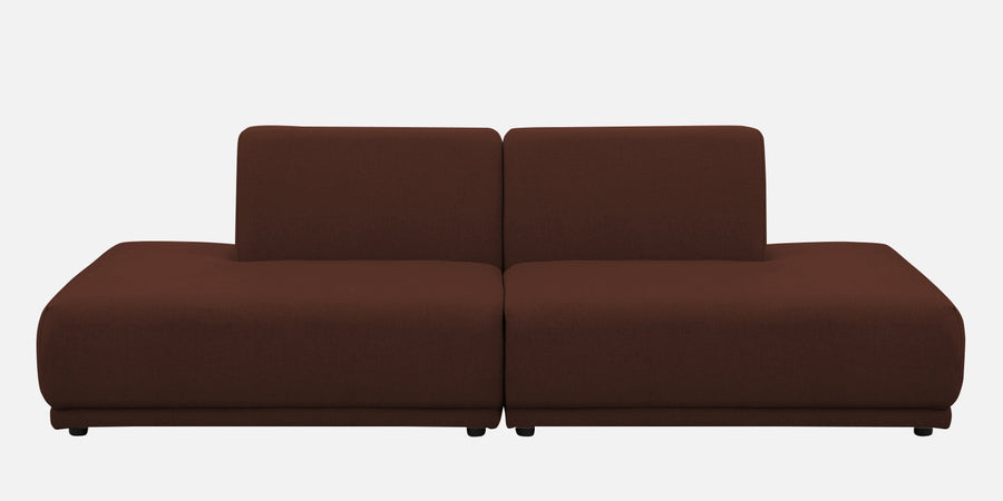 Adam Fabric Rhs Sectional Sofa 3 Ottoman Lounger In Coffee Brown Colour - Febonic Living