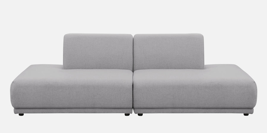 Adam Fabric Lhs Sectional Sofa 3 Ottoman Lounger In Lit Grey Colour - Febonic Living