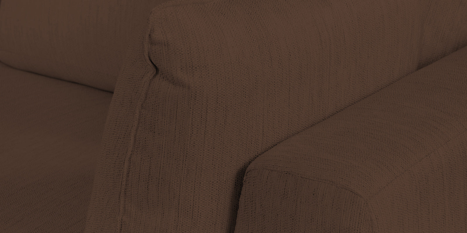 Ziggy Fabric LHS Sectional Sofa (3+Lounger) in Ash Brown Colour